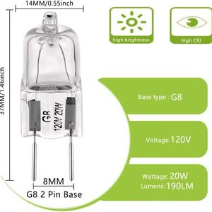 Прямые продажи с фабрики G4 G5.3 G9 галогенная лампа 10w 20w 30w 35w 40w для запчастей для микроволновой печи - Product Image 6