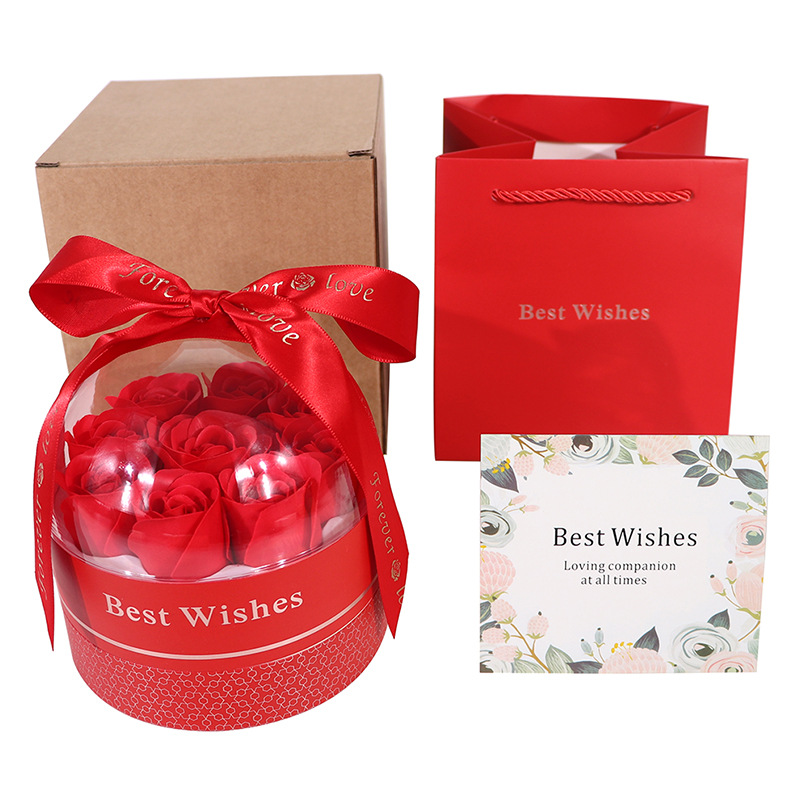 Red (box + flower + bag + card + small box)