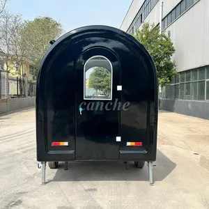 รถขายอาหารเคลื่อนที่ขนาดเล็กมาตรฐาน EU 2.2 ม. แบบกำหนดเองได้ รถเข็นขายอาหารเช้า กาแฟ รถพ่วงขายอาหาร - Product Image 4