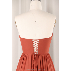 Đa-Cách Chuyển Đổi Phụ Nữ Tuyệt Đẹp Mùa Hè Ăn Mặc Gỉ Red A-Line Không Tay Thanh Lịch Voan Đám Cưới Bên Buổi Tối Phù Dâu - Product Image 6