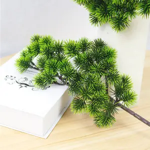 E-3039 High Quality Artificial Plastic Material Pine Leaves Branch For Home Decoration