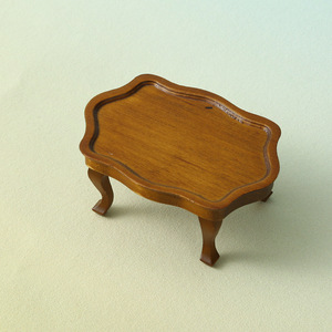 Thu nhỏ bàn cà phê cho Dollhouse trang trí nội thất nhỏ bàn tròn mini đồ nội thất gỗ nguyên liệu tiết kiệm không gian thiết kế hiện đại trang trí - Product Image 1