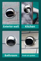 Grille d'évacuation en acier inoxydable 304/201, hotte de 100 mm, couvercle de ventilation murale imperméable pour systèmes de climatisation extérieurs, pour gymnases, conduits