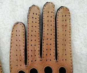 Gants de conduite en cuir pour hommes, gants de <span class=keywords><strong>moto</strong></span> classiques, élégants et durables, gants de conduite en cuir classiques - Product Image 6