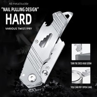 DEWO DW86 Pro couteau utilitaire pliant Portable épaissi tout acier argent étanche porte-couteau antirouille survie en plein air