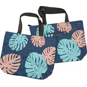 Latest New Design Superior Durability GreenPink Navy Blue Monster Pattern Big Tote Tyvek Dupont Bag