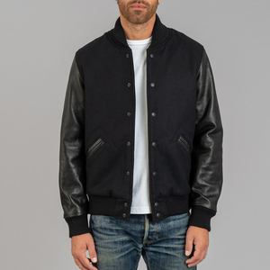 Customized <b>Waterproof</b> Breathable 100% Wool Varsity <b>Jacket</b> for Men Hot Sale Men's Winter <b>Warm</b> Varsity <b>Jacket</b> - Product Image 1