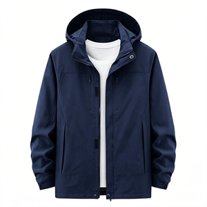<strong>Men</strong> Hooded <strong>Fleece</strong> Lined Jacket Windproof Water Resistant Casual Outerwear for Daily Commute Outdoor <strong>Walking</strong> Support Custom Logo - Product Image 5
