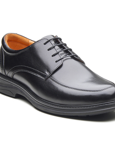 Zapatos Derby Clásicos Importados de Cuero para Hombre con Punta Redondeada, Cierre Tradicional con Cordones y Forro de Cuero DD - Product Image 4