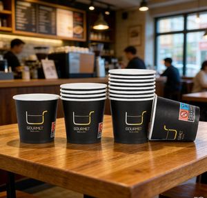 Gobelets à café personnalisés en carton blanc de 6 oz, pour boissons chaudes à emporter, avec logo de l'entreprise, fournitures pour les cafés - Product Image 5