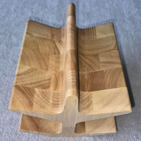 Support de télécommande en bois à 2 niveaux, organisateur de bureau décoratif en bois pour téléphone, télécommande, lunettes, étagère de rangement moderne pour table