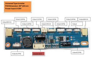<span class=keywords><strong>6</strong></span>-20V LCD Bảng điều chỉnh phổ biến Inverter <span class=keywords><strong>LED</strong></span> Đèn nền điều khiển cho <span class=keywords><strong>15</strong></span> ~ 24 "Màn hình LCD với Ribbon Bảng điều chỉnh Cáp - Product Image 2