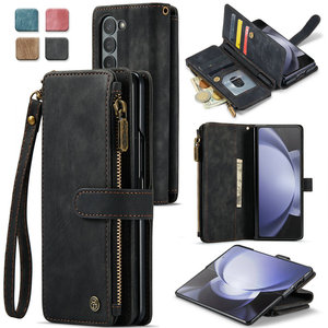 Funda de cuero CaseMe Portalápices <span class=keywords><strong>para</strong></span> <span class=keywords><strong>Samsung</strong></span> <span class=keywords><strong>Galaxy</strong></span> Z FOLD 5, funda con imán de bolsillo con ranuras <span class=keywords><strong>para</strong></span> tarjetas ocultas <span class=keywords><strong>para</strong></span> <span class=keywords><strong>Samsung</strong></span> Z Fold 5 4 3 - Product Image 1