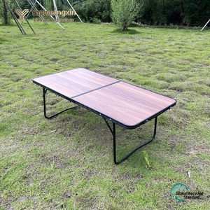 Mesa Plegable para Acampar con Superficie de Imitación Madera, Portátil y Ligera para Exteriores - Product Image 5