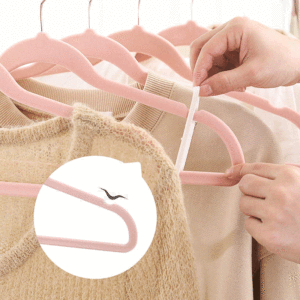 Plush Clothes <strong>Hanger</strong> Anti slip and Traceless Swan Velvet Clothes Rack Household Dormitory Clothes Sorting and Hanging - Product Image 2