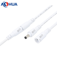 Connecteur d'alimentation DC 60V 12V à verrouillage rapide AOHUA mâle vers femelle 5521 5525 pour bande LED caméra CCTV