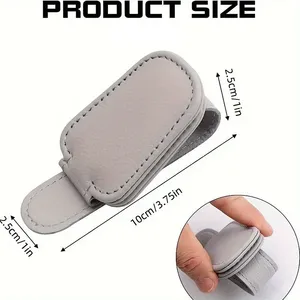 Wholesale PU Leather <b>Car</b> Sunglasses <b>Clip</b> Visor Card Multifunctional Magnetic Suction Stable Convenient Storage <b>Clips</b> - Product Image 4