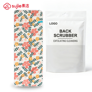 ถุงมือขัดผิวที่ยืดหยุ่นได้สายพานขัดด้านหลังแบบยืดได้สำหรับอาบน้ำทำความสะอาดร่างกาย - Product Image 1