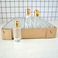Botol Parfum Oud Attar 3ml Modern dengan Cap Emas Khusus Seni Rakyat Dubai, Tutup Sekrup, dan Cetak Sablon