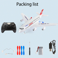 LONGXI 15.75 pouces RC avion avion télécommandé enfants A380 2CH jet télécommande avion de ligne modèle airbus jouets planeur pour enfant