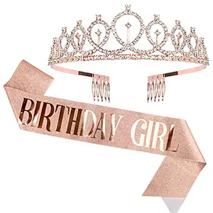 Venta al por mayor 21st tiara nupcial-Coronas de cumpleaños para niña, banda, Tiara de diamantes de imitación, conjunto, regalos de cumpleaños 21, banda de cumpleaños