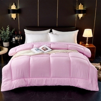 Literie matelassée en polyester 100 % écologique, style européen et américain, pour usage domestique et hôtelier, couleur unie, toutes saisons, vente en gros, CN