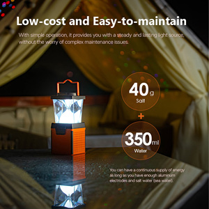 Linterna LED para acampar, batería libre de químicos, lámpara de agua salada para el hogar y el exterior, esencial para caminar de noche e iluminación de coche, falla de energía - Product Image 6
