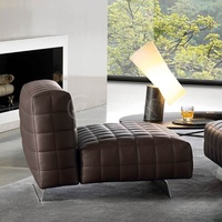 Canapé modulaire en métal de style italien, design de luxe léger, une place, fauteuil individuel, pour halls d'hôtel, clubs, salles d'exposition, ventes