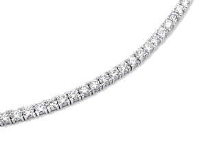 Luxury Gold Lab Grown Diamond Tennis Chain Necklace Round Brilliant Cut IGI Certified Fine Jewelry <b>Gift</b> Collection - Product Image 2