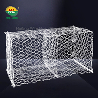 Machine manuelle de production de gabions en fil de fer galvanisé avec service de découpe à pinces annulaires, revêtement PVC pour la lutte contre les inondations et les digues