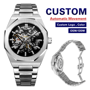 <span class=keywords><strong>Montre</strong></span> mécanique automatique squelette pour <span class=keywords><strong>homme</strong></span> Shanghai, bracelet en acier inoxydable, résistance à l'eau 3 ATM, <span class=keywords><strong>montre</strong></span>-bracelet tendance - Product Image 1