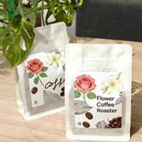 Sacs à café personnalisés en papier kraft écologique biodégradable avec fermeture magnétique, valve et fenêtre – Spécialisés pour les cafés