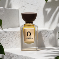 Flacon pulvérisateur de parfum en verre 30ml 50ml, couleur personnalisée, faible MOQ, avec couvercle foncé et boîte d'emballage de luxe en papier noir pour marque de parfum