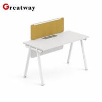 Banc de travail modulaire extensible pour bureau, poste de travail commercial, mobilier pour espace de travail ouvert avec panneau de confidentialité en tissu