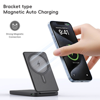 Nouveau design LOGO personnalisé Mini Size Mag Wireless Magnetic 5000mAh Power Bank Charge rapide Support pliable iPhone Safe