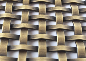 Premium Antique Brass Decorative Woven Metal <b>Mesh</b> High Density Flat <b>Wire</b> - Product Image 3