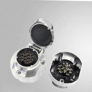 Prise de remorque OEM Euro 12V 13 broches, connecteur de <span class=keywords><strong>caravane</strong></span>, prises de remorque métalliques, pièces détachées pour remorque de bateau - Product Image 2
