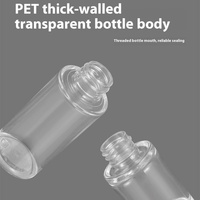 Flacon compte-gouttes en forme de cylindre de luxe transparent portable de haute qualité personnalisé avec pipette en verre Vente en gros