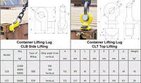 Container Gancho Levantamento Lug CLB Side Levantamento CLT Top Lift Tool G80 Rigging Eye Equipment Heavy Duty Fácil Elevador