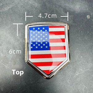 Venta al por Mayor de Adhesivos Personalizados con Logotipo de Coche de Metal con Bandera Americana, <span class=keywords><strong>Mini</strong></span> Bandera 3D para Coche, Etiquetas Pequeñas - Product Image 6