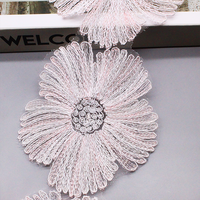 Garniture en dentelle blanche brodée personnalisée de haute qualité, en polyester écologique et durable, pour chaussures et sacs sexy