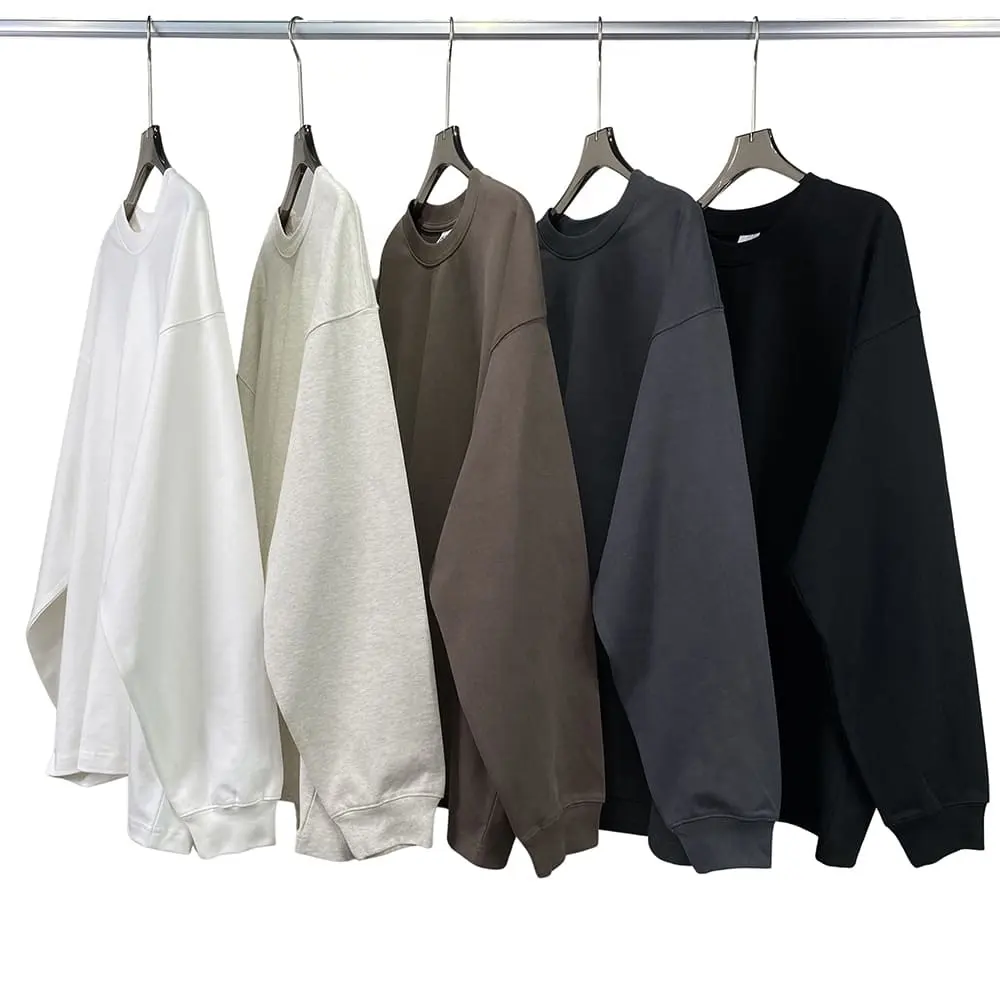 Algodão simples suores modestos um capuche et camisolas pour hommes em branco personalizado camisola crewneck dos homens oversized