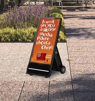 Affichage numérique extérieur portable sur pied avec écran LCD de 32 pouces, 43 pouces, 55 pouces, alimenté par batterie