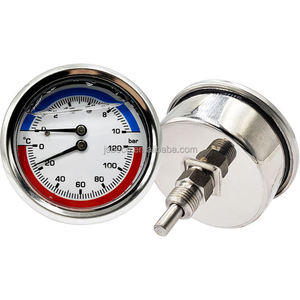Jauge de <span class=keywords><strong>pression</strong></span> de température axiale pour chaudière à vapeur chaudière à <span class=keywords><strong>eau</strong></span> chaude Machine à expresso chaudière manomètre à vapeur - Product Image 1