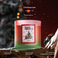 Velas de soja en vaso de cristal esmerilado con forma de campana dorada, aroma a pera inglesa, para curadores de regalos, personalizables, con certificación MSDS