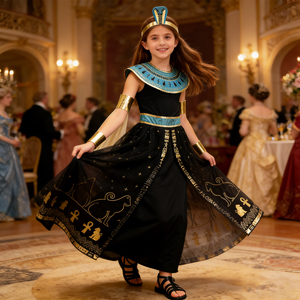 <span class=keywords><strong>Disfraz</strong></span> de Reina Egipcia para Niñas, Conjunto de <span class=keywords><strong>Cleopatra</strong></span> para Halloween con Diadema y <span class=keywords><strong>Accesorios</strong></span> - Product Image 3