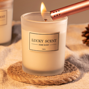 Bougies parfumées en cire de soja dans des pots en verre de luxe, étiquette privée, avec couvercle en bois, bougie aromathérapeutique longue durée - Product Image 3