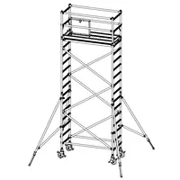 Portable Rolling Aluminum Mobile Scaffold Tower for Outdoor Use