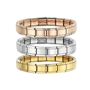 Pulsera Italiana de Moda Directo de Fábrica, Pulsera Italiana de Acero Inoxidable Chapada en Oro de 18K, Venta al por Mayor - Product Image 3