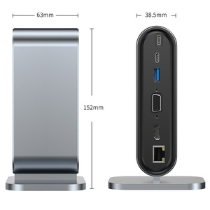 Hub <span class=keywords><strong>USB</strong></span>-<span class=keywords><strong>C</strong></span> multifonction 12 en 1, station d'accueil Type-<span class=keywords><strong>C</strong></span>, HDTV+VGA+RJ45(100Mbps)+USB3.0*4+<span class=keywords><strong>SD</strong></span>, adaptateur de hub <span class=keywords><strong>USB</strong></span> Type-<span class=keywords><strong>C</strong></span> pour ordinateur portable - Product Image 3